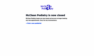 Mccleanpodiatry.co.uk thumbnail