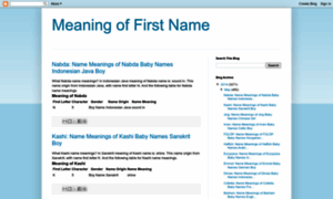 Meaningoffirstname.blogspot.com thumbnail