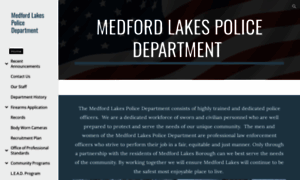 Medfordlakespolice.org thumbnail