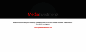 Mediainvestments.com thumbnail