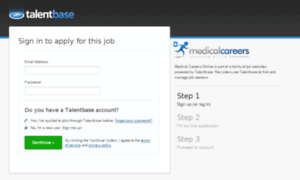 Medicalcareersonline.talentbase.me thumbnail