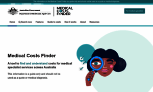Medicalcostsfinder.health.gov.au thumbnail
