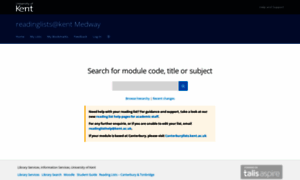 Medwaylists.kent.ac.uk thumbnail