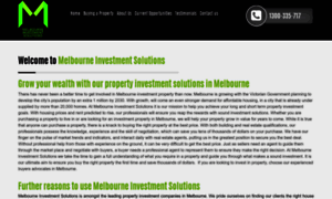Melbourneinvestmentsolutions.com.au thumbnail