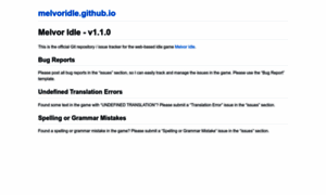 Melvoridle.github.io thumbnail