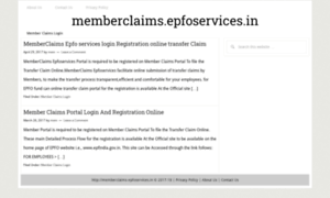 Memberclaims-epfoservices.in thumbnail