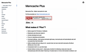 Memcache-plus.com thumbnail