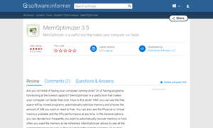 Memoptimizer.informer.com thumbnail