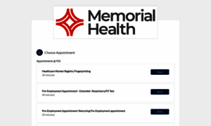 Memorialhealthsystem.acuityscheduling.com thumbnail