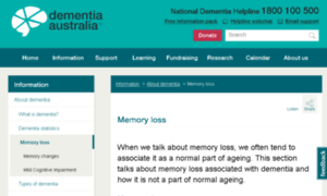 Memoryloss.org.au thumbnail