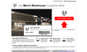 Menswearhouse.couponrocker.com thumbnail