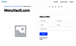 Menuvault.com thumbnail