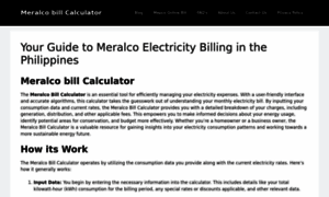 Meralcobillcalculator.com thumbnail