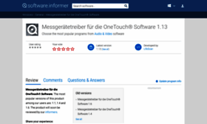 Messger-tetreiber-f-r-die-onetouch-softw.software.informer.com thumbnail