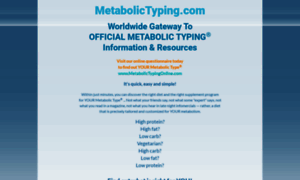 Metabolictyping.com thumbnail