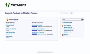 Metacert.uservoice.com thumbnail