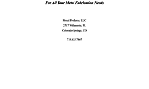 Metalproductsllc.com thumbnail