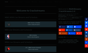 Methstreams.com Welcome to Crackstreams