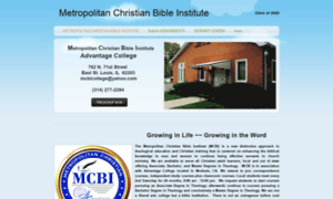 Metropolitanchristianbibleinstitute.com thumbnail