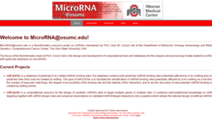 Microrna.osumc.edu thumbnail