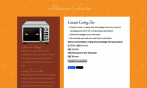 Microwavecalculator.com thumbnail