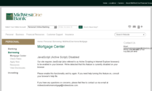 Midwestone.mortgagewebcenter.com thumbnail