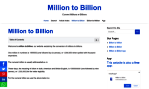 Milliontobillion.com thumbnail