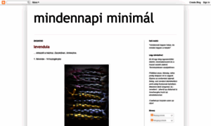 Mindennapiminimal.blogspot.com thumbnail