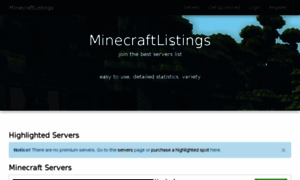 Minecraftlistings.com thumbnail