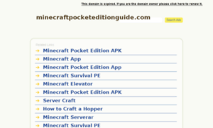 Minecraftpocketeditionguide.com thumbnail