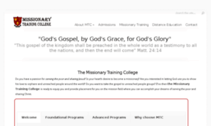 Missionarytrainingcollege.org thumbnail