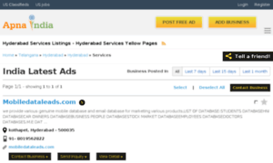 Mobiledatabase-hyderabad.apnaindia.com thumbnail