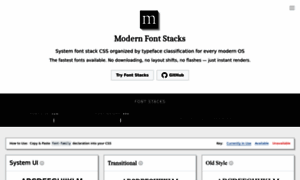 Modernfontstacks.com thumbnail