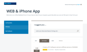 Momo.uservoice.com thumbnail