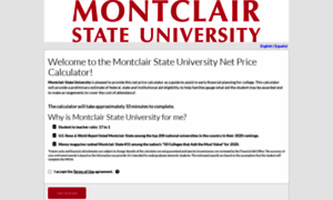 Montclair.studentaidcalculator.com thumbnail