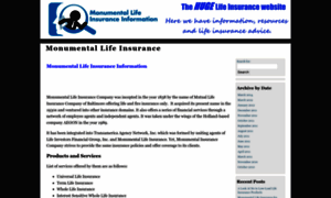 Monumentallifeinsurance.org thumbnail