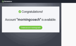 Morningcoach.clickwebinar.com thumbnail