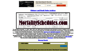 Mortalityschedules.com thumbnail