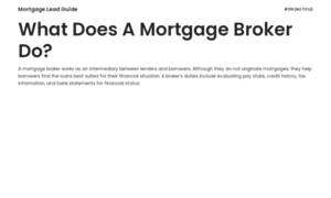 Mortgageleadguide.com thumbnail