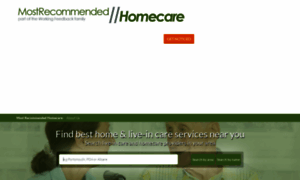 Mostrecommendedhomecare.co.uk thumbnail