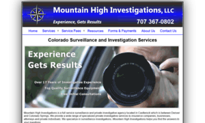 Mountainhighinvestigations.com thumbnail