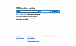 Mscu.container-tracking.org thumbnail