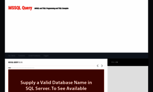Mssqlquery.com thumbnail