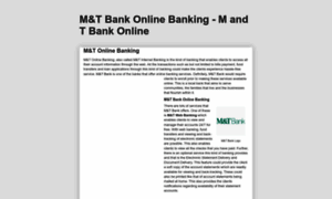 Mtonlinebanking.blogspot.com thumbnail