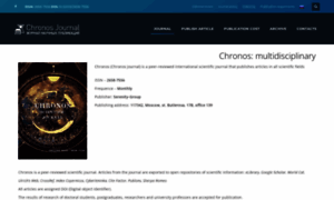 Multidisciplinary.chronos-journal.ru thumbnail