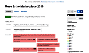 Museandthemarketplace2018.sched.com thumbnail