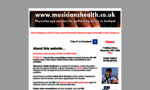 Musicianshealth.co.uk thumbnail