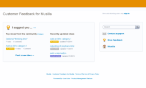 Musilla.uservoice.com thumbnail