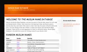 Muslimnamedatabase.com thumbnail