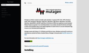 Mutagen.readthedocs.org thumbnail
